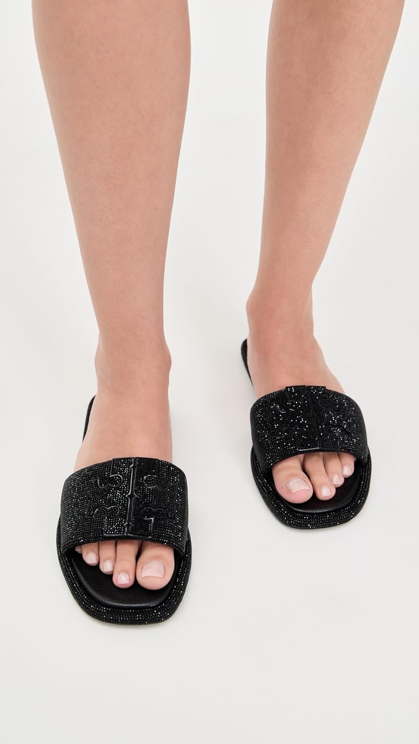 Tory Burch Women's Double T Pave Sport Slides - Image 3