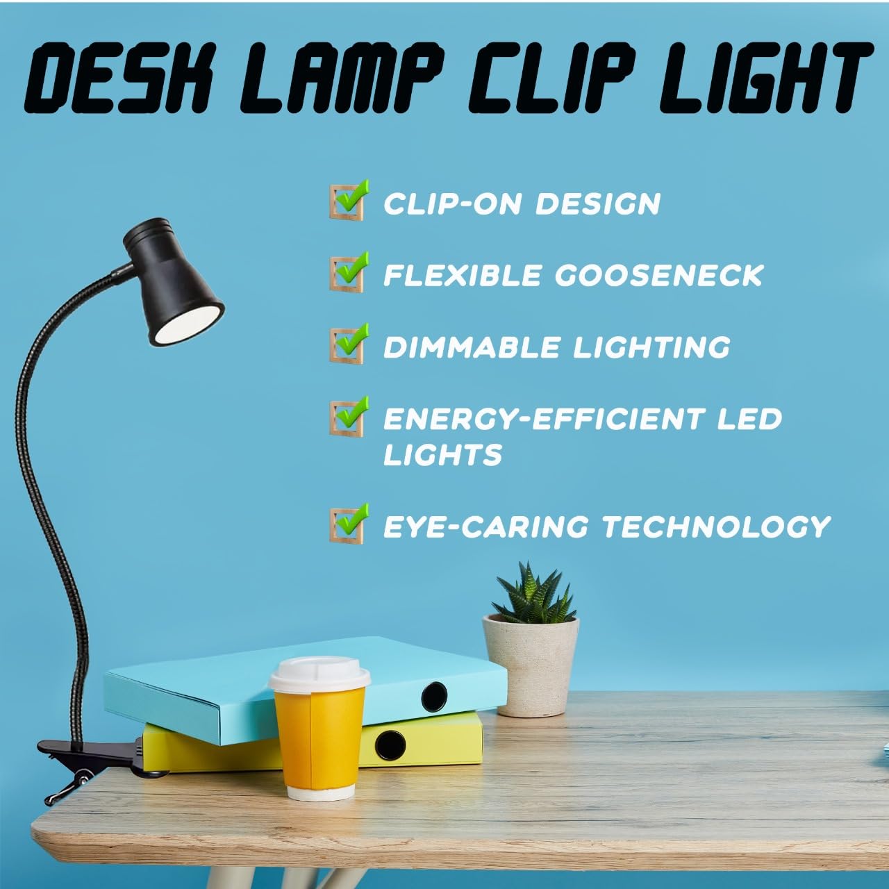 USB LED Desk Lamp Clip On Light - Image 3