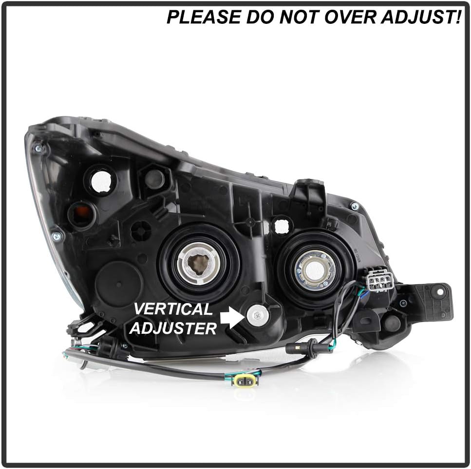 ACANII - For Subaru Forester [Halogen Model Only] 2014-2016 Black Housing Headlights Headlamps Assembly Pair Left+Right
