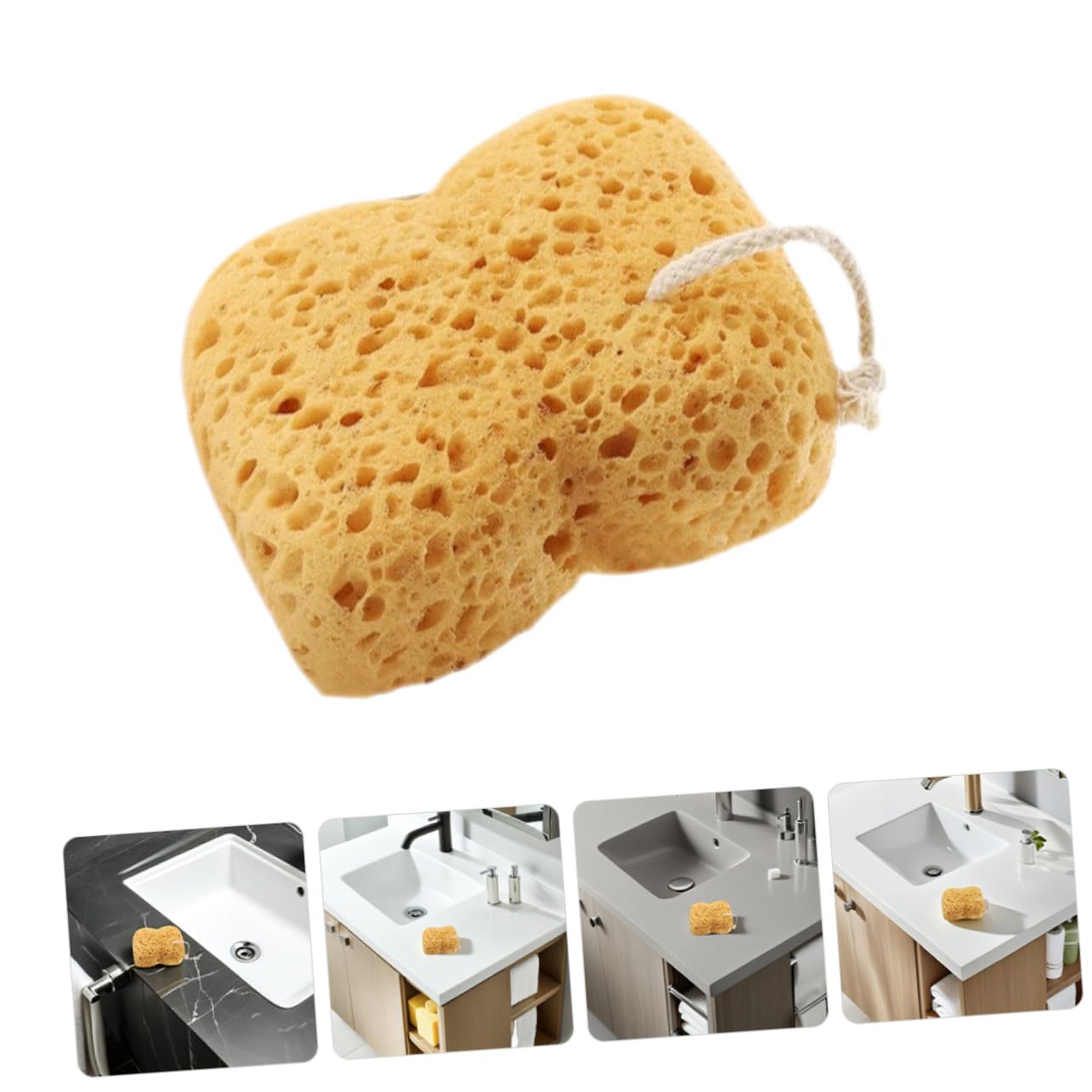 8 Stck. Natürlicher Badeschwamm Honigwaben-design Sanfter Peeling-körperschwamm für Dusche Damen Herren Leicht Trocknend Kompakt für Reisen Badezimmerpflege