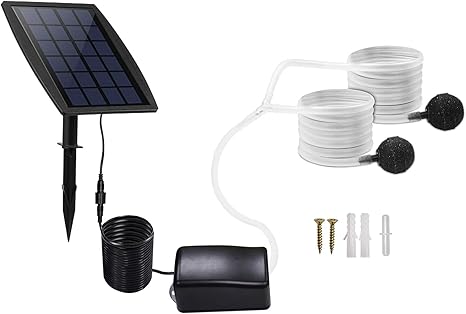 Image Moageme Solar Oxygenator Air Pump for Pond, 2.5W Pond Aerator Solar Pond Pump with 3 Working Modes, Solar Panel Kit for Pond, Aquaculture, Hydroponics, Bubbleponics Image Moageme Solar Oxygenator Air Pump for Pond, 2.5W Pond Aerator Solar Pond Pump with 3 Working Modes, Solar Panel Kit for Pond, Aquaculture, Hydroponics, Bubbleponics