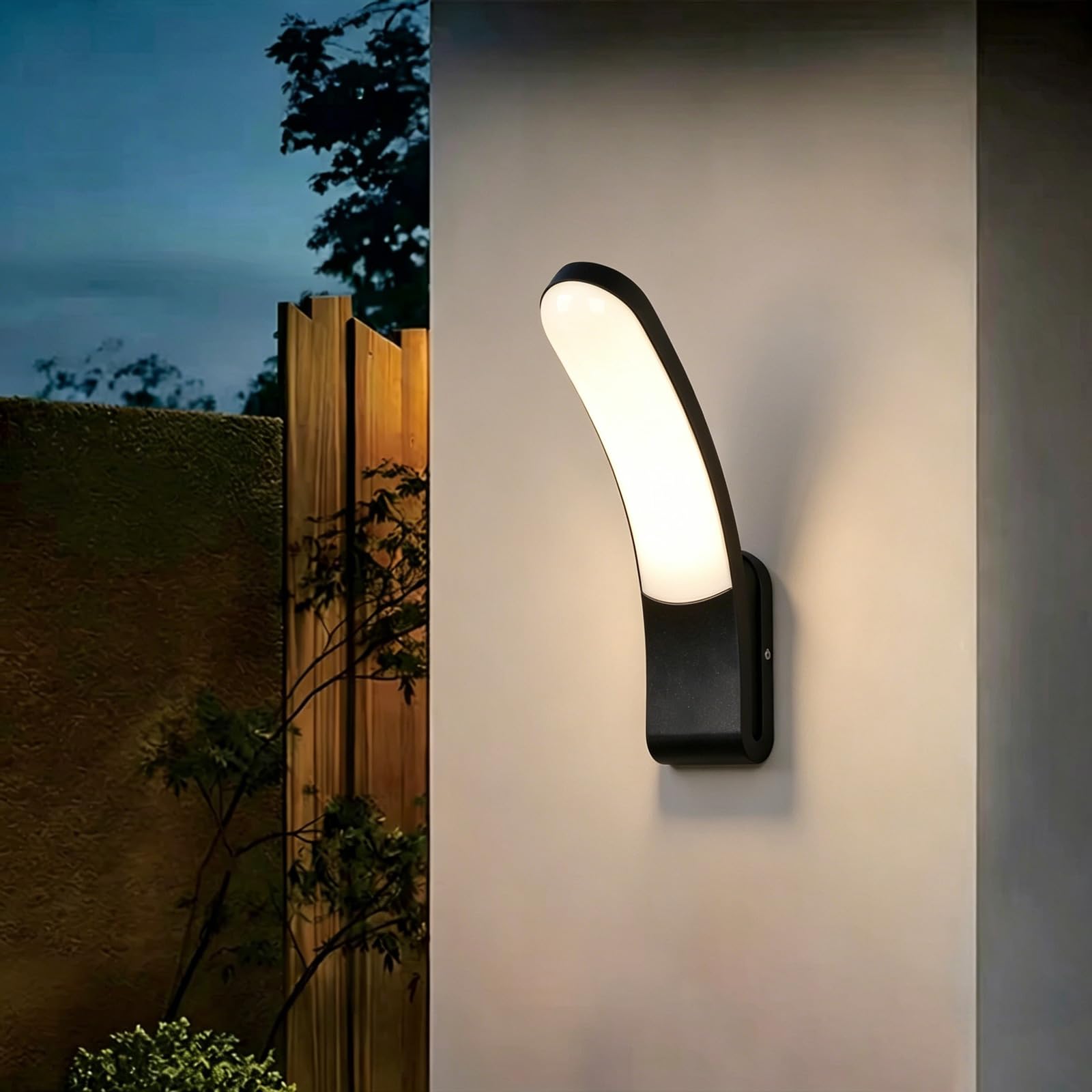 SDUYTDG LED Modern Outdoor Lighting Fixtures, Waterproof Wall Sconce 3000K, Matte Black Wall Mounted Lamp for Porch, Front Door, Entryway, Patio, Hallway,