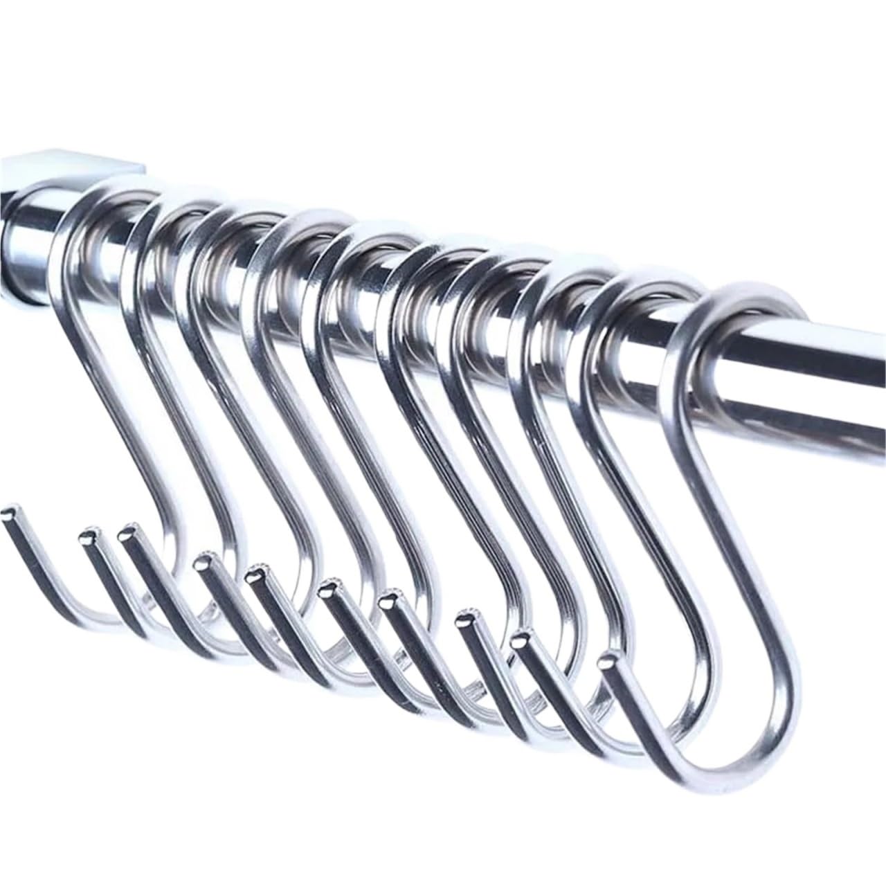 100 ganchos en forma de S de metal, acero inoxidable, for barbacoa, for colgar salchichas, pavo, asado, pato, carne, herramienta for el hogar Para Carnes
