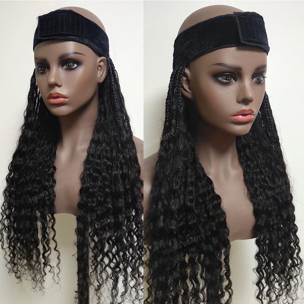 Brand New: Euro Beauty Collection Braided Headband Wig Braid Headband with Long Curls Hair Piece - Paula Young main image 2