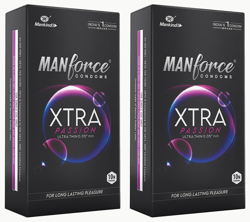 Manforce Xtra Passion Ultra Thin Climax Delay Condoms, Unflavoured, 10 Pcs (Pack of 2)-image-30