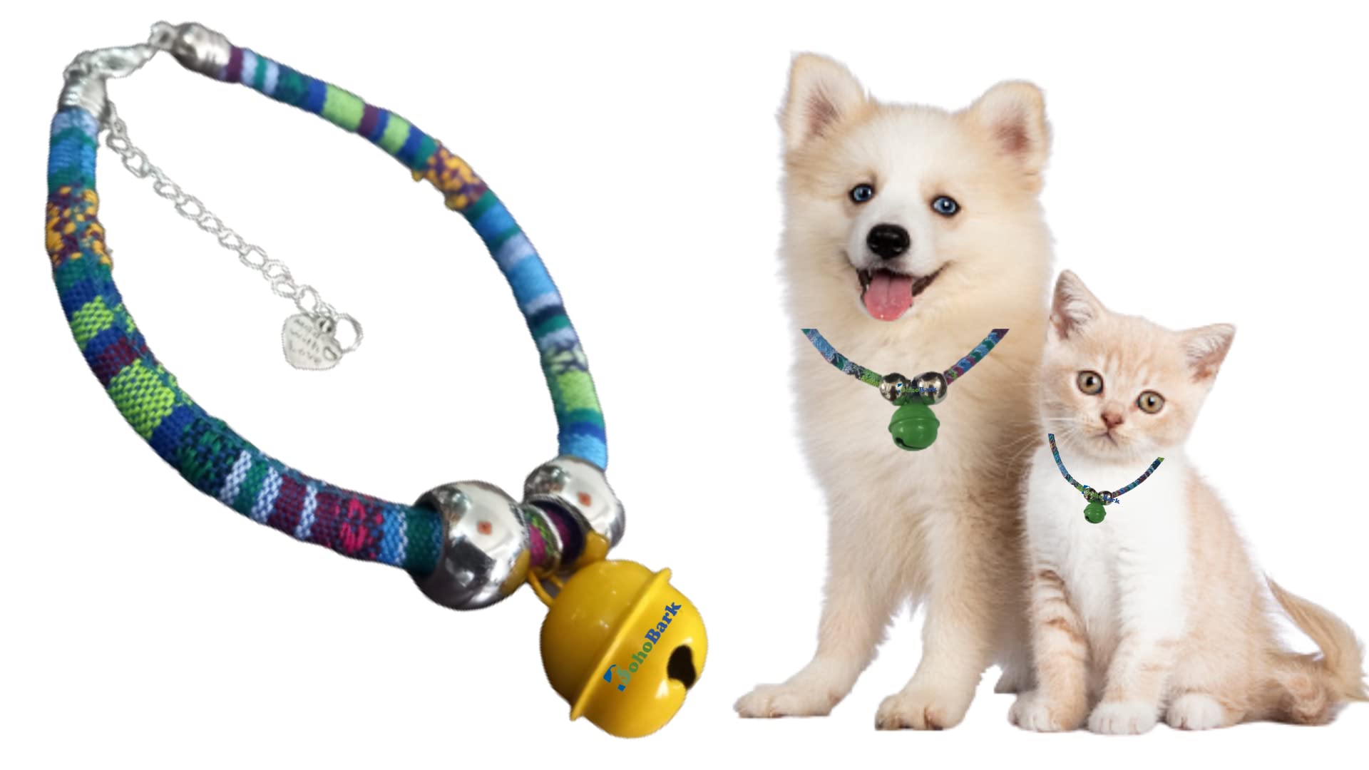 BohoBark Ethnic Style Dog Puppy Pet Cat Collar Necklace with Bell Decoration Purple| Pet Supplies | Dog Supplies | Collars Sky Blue (B0C557TJMT) Amazon Price History, Amazon Price Tracker
