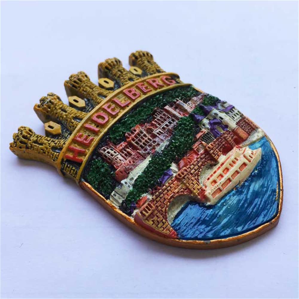 Heidelberg Baden-Wurttemberg, magnete da frigorifero in cristallo per il turismo della Germania, confezione regalo regalo