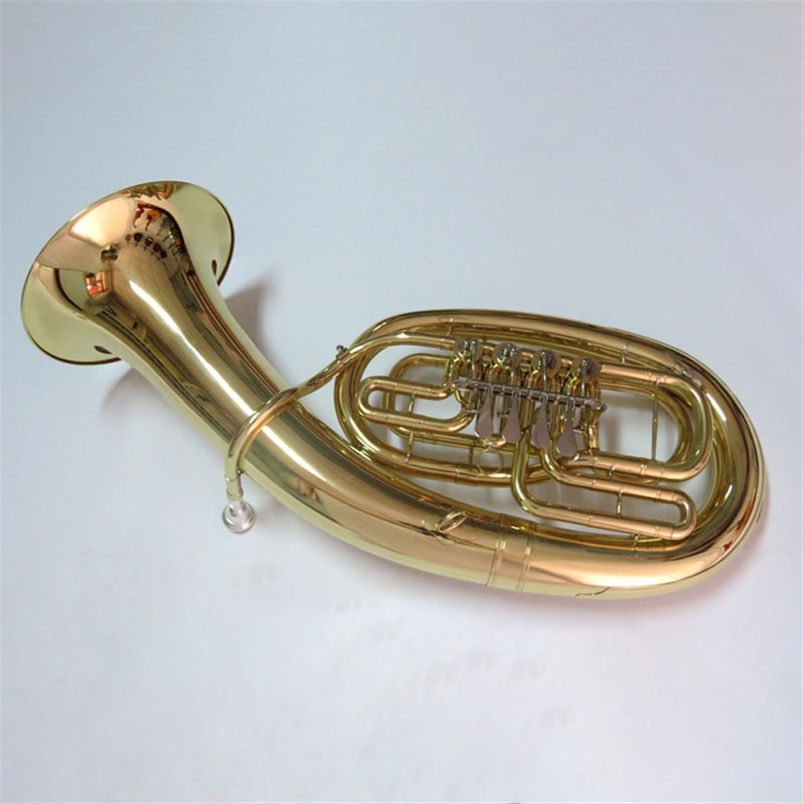 Euphonium-Instrument Mit 4 Flachen Tasten, Messinglack, Gold, B-Dur, Spezielles Euphonium Mit Zubehör Euphonium-Bausatz
