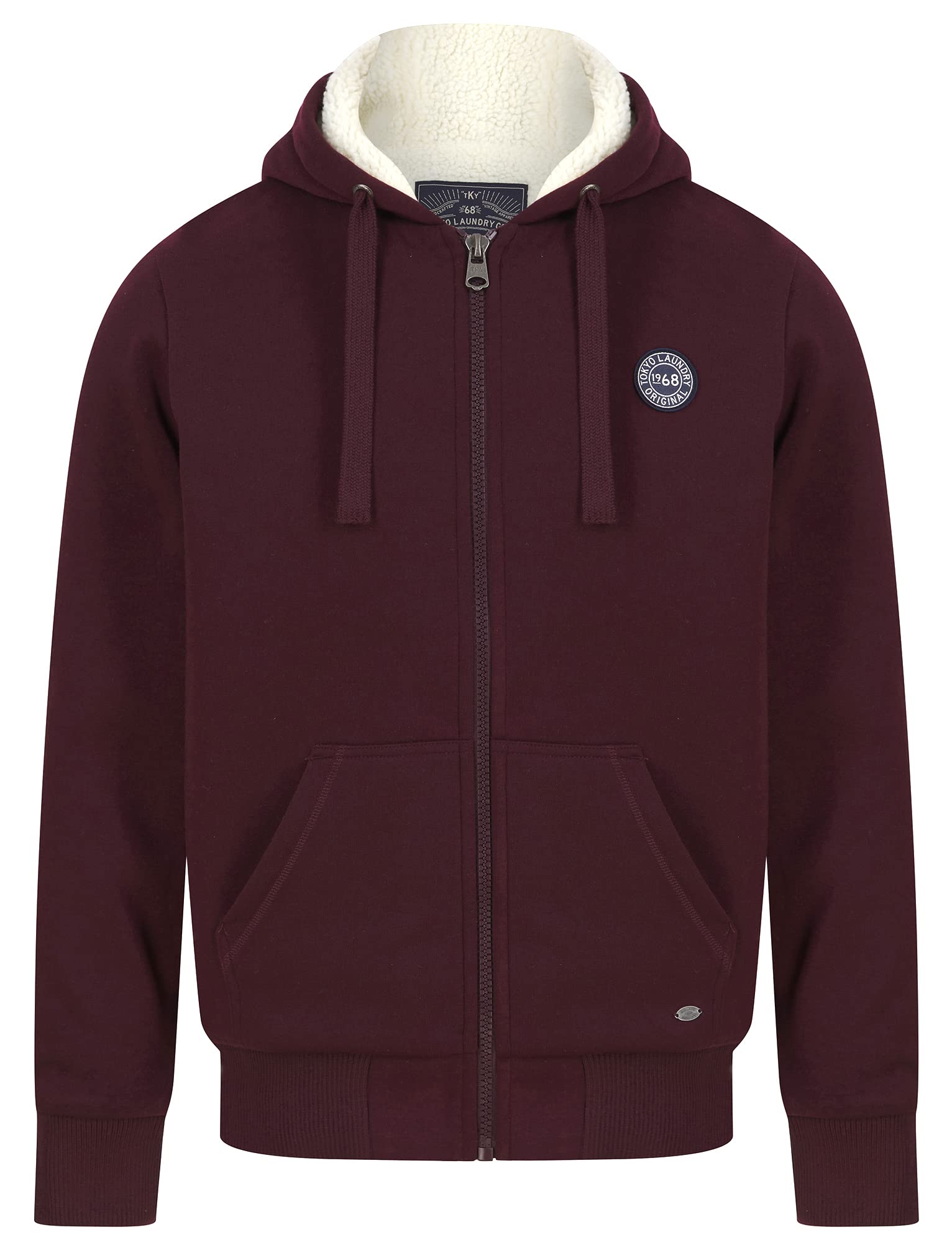 Tokyo Laundry Men's Billsburg Zip Through Fleece Lined Hooded Top
