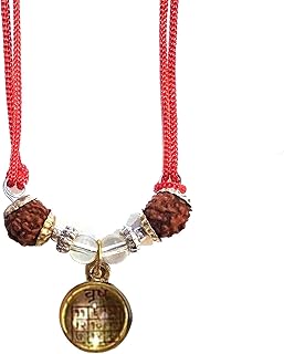 rudradivine Rudra Divine Vrishabh Rashi Yantra Kavach Locket | Sobhagya Kavach Pendant for Taurus Zodiac | With Original 5 Faced Rudraksha | For Wealth Good Luck and Fortune | Rudra Divine-picture-40
