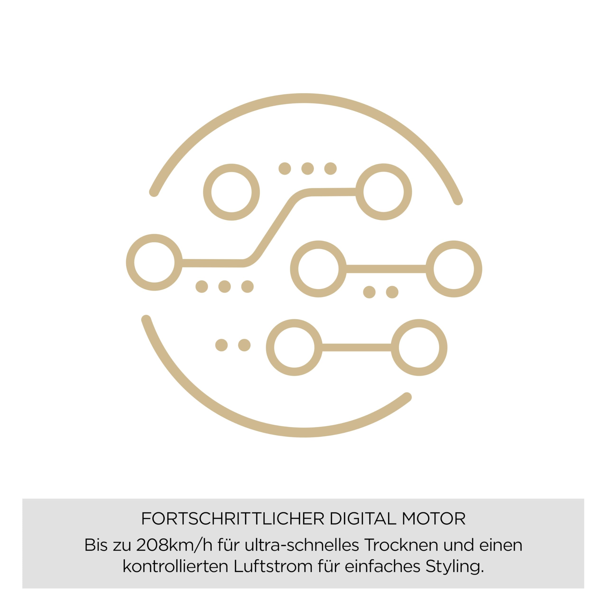 BaByliss Pro Digital Haartrockner mit Diffusor – 2200W Ultra-schneller professioneller Föhn mit Ionen-Technologie, Made in Italy, 3 Heizstufen & 4 Luftstrom-Einstellungen mit Turbo-Taste, Rot, 6001DE