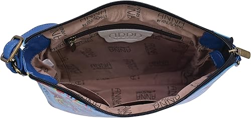 Miniatura 7 de Anna by Anuschka Bandolera mediana de piel auténtica pintada a mano para mujer