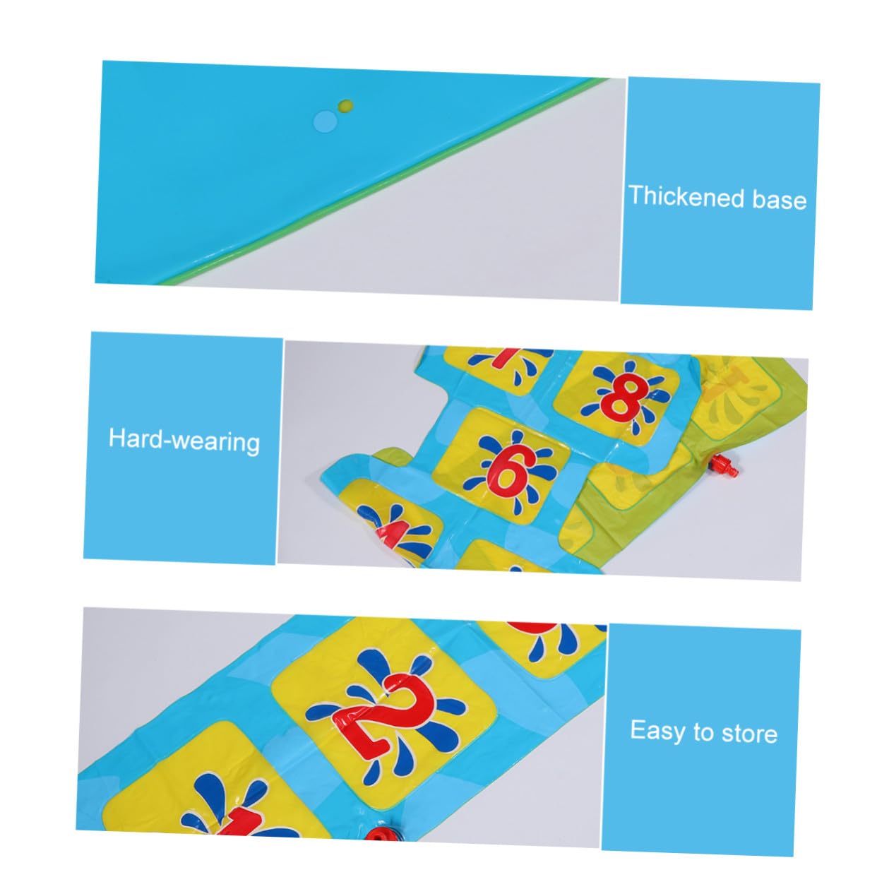 Colchoneta Inflable de Agua Azul de Plástico para Niños