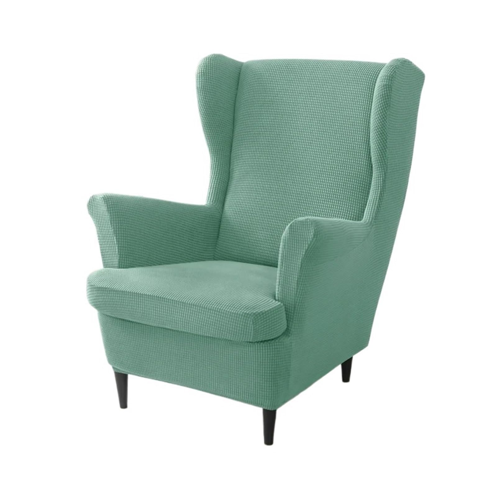 GCYEIDMA Wing Chair Slipcover Wing Chair Cover Stretch Wingback Armchair Covers Solid Color Relax Sofa Slipcovers with Seat Cushion(A7 Wingchair Cover)