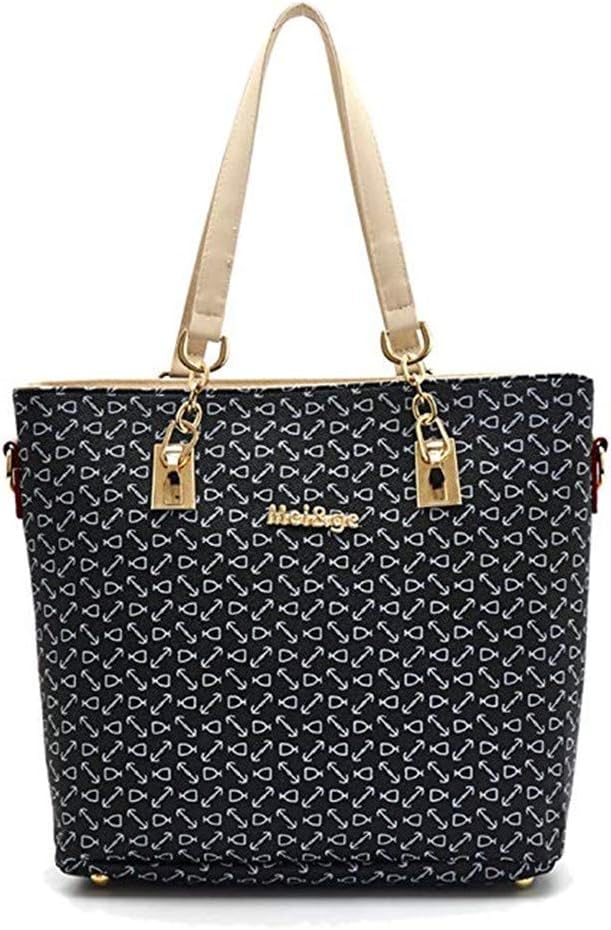 Women Handbag Set 6 Pcs PU Leather Tote Purse Set Multi-purpose Classic Shoulder Bag - Image 2