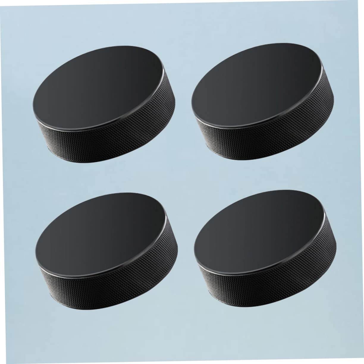 HANABASS 4pièces Palets De Hockey Professionnels Caoutchouc pour Entraînement Et De Hockey sur Glace Noir