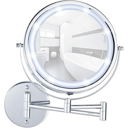 WENKO Kosmetikspiegel Deluxe Groß - Wandspiegel, höhenverstellbar