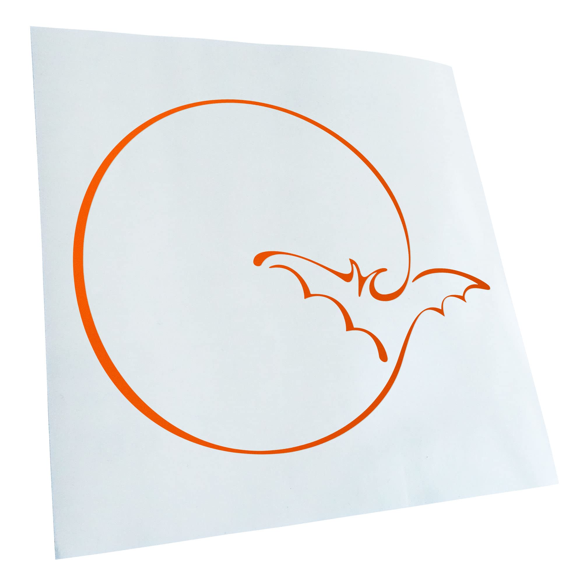 Kiwistar - Car Sticker - Moon with Bat Sticker for Car, Laptop, Bike, Truck, Motorcycle Multicoloured JDM Decal Racing