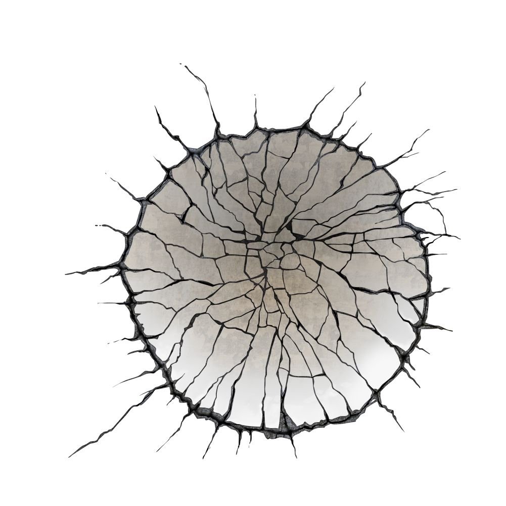 chendongdong 3D Wall Crack Hole Pattern Decor Destruction Wall sticker wall decals home decor