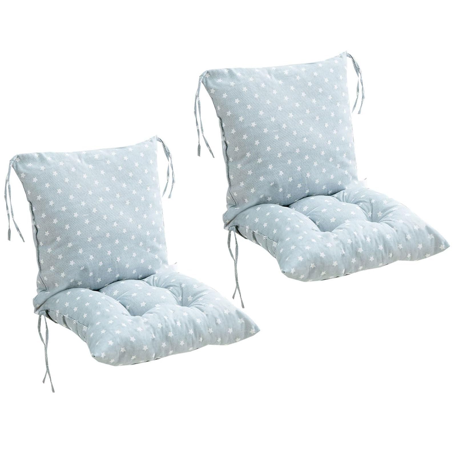 Set of 2 High Back Garden Chair Cushions with Ties, 40 * 80cm Rocking Chair Cushions Indoor/Outdoor Seat Pads for Patio, Loungers, Recliners Rocking Chairs Garden Seat,A13 — image 1