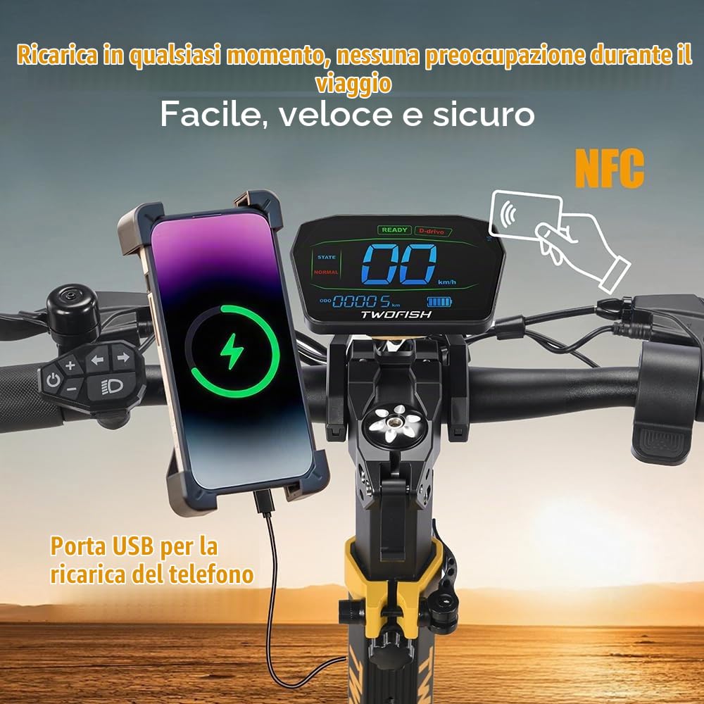 TW3PRO Monopattino Elettrico Doppia Trazione, 52V 23Ah, 45-55Km Autonomia | Limite Di Velocità Sbloccabile, Display Ad Alta Definizione, Pneumatici 11", Sblocco NFC, Doppia Sospensione&Freno a Disco