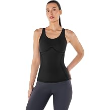 Fanka Body Sculpt Long Bra Tank Tops for Women with Light Support Removable Pads Seamless Contours
