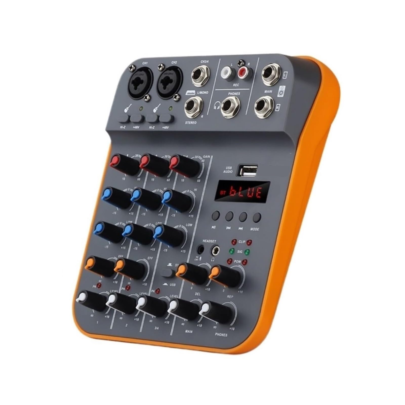Mixer Audio, 2 Szt. 4-kanałowy Mikser Z Kartą Dźwiękową Reverb, Bluetooth
