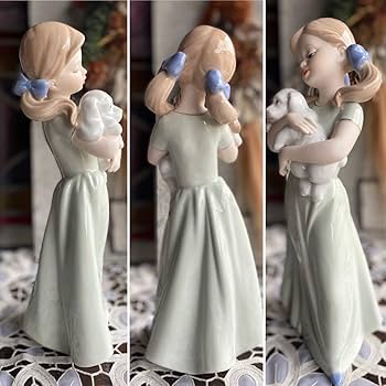 陶器人形　美術品　置物　天使と夢みる子供 陶器 置物 西洋陶器 北欧磁器 陶器製人形 お姫様 陶器人形 陶器