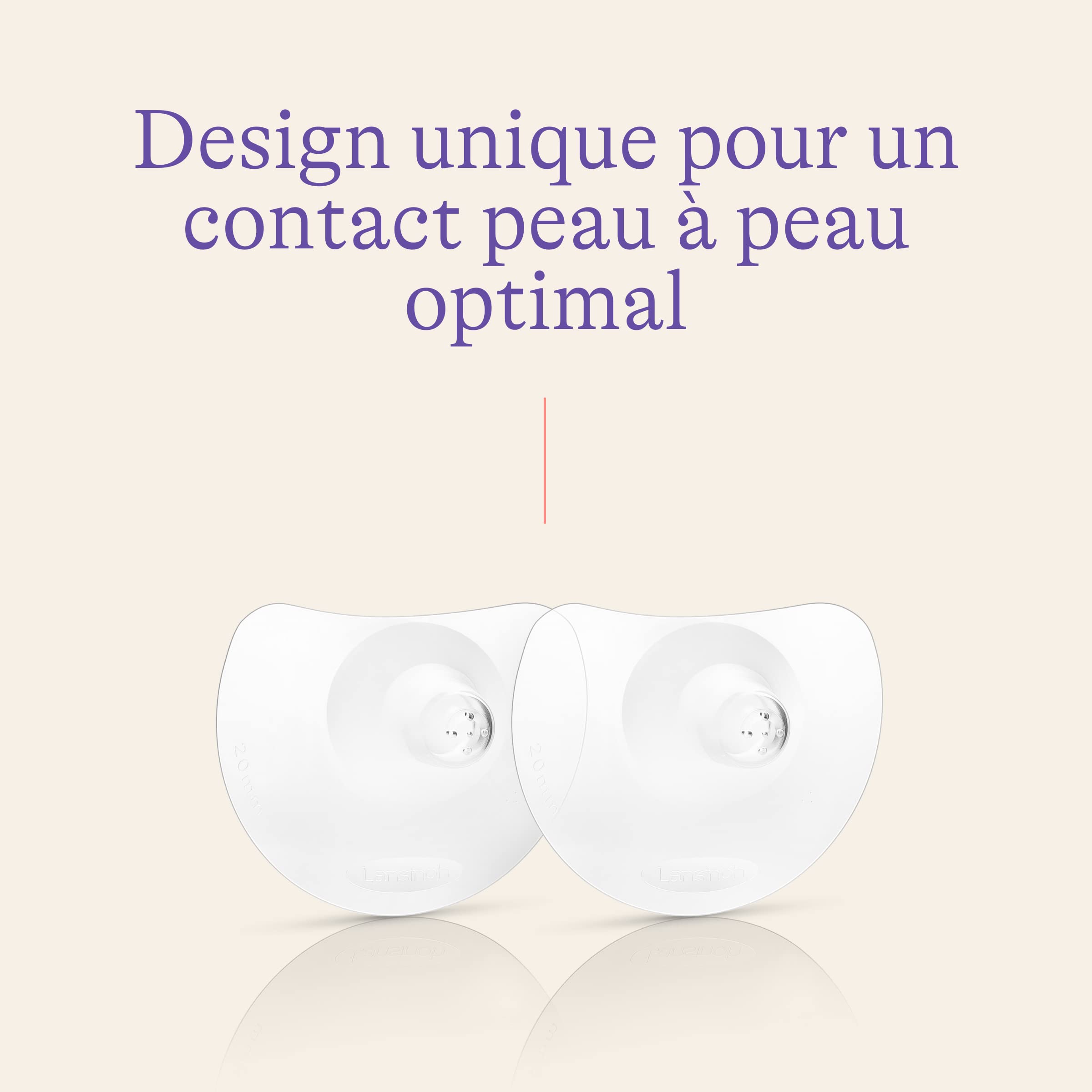 Lansinoh bouts de sein allaitement taille 2 (24 mm) x2 + étui – Silicone ultra fin sans BPA/BPS – Aide à la mise au sein pour mamelons plats ou ombiliqués – Préserve le contact peau à peau.