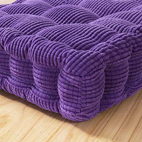 Coussin de banc rectangle en velours côtelé rouge 55x165cm - 5