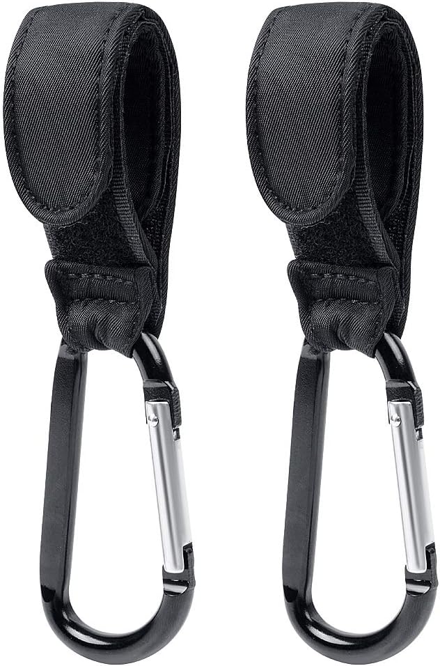 Buggy Clips Stroller Hook, Carabiner Hook Used to Hang Shopping Bags Lunch Pouch or Baby Supplies on Stroller for Outdoor, Pack of 2
