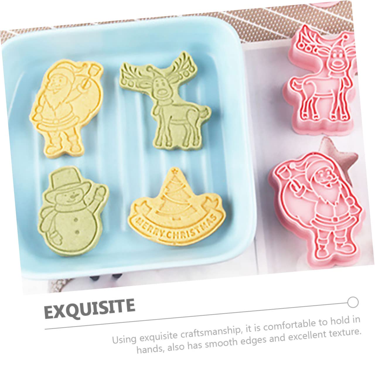 IMIKEYA 5 Sätze Keksform Kleine Keksausstecher Gummiartig Fallen Ausstechformen Dinosaurier-ausstechformen Urlaub Weihnachten Schneeflockenplätzchen Lebkuchen Bausatz Pp Rosa 8 Stück * 5