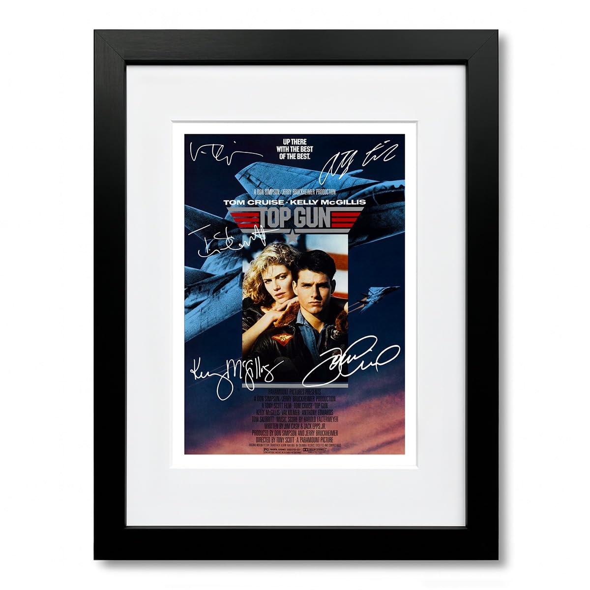 Top Gun Cast Signed A4 Poster Photo Print Framed Autograph Gift Movie Film (A4 Black Framed & Mounted)