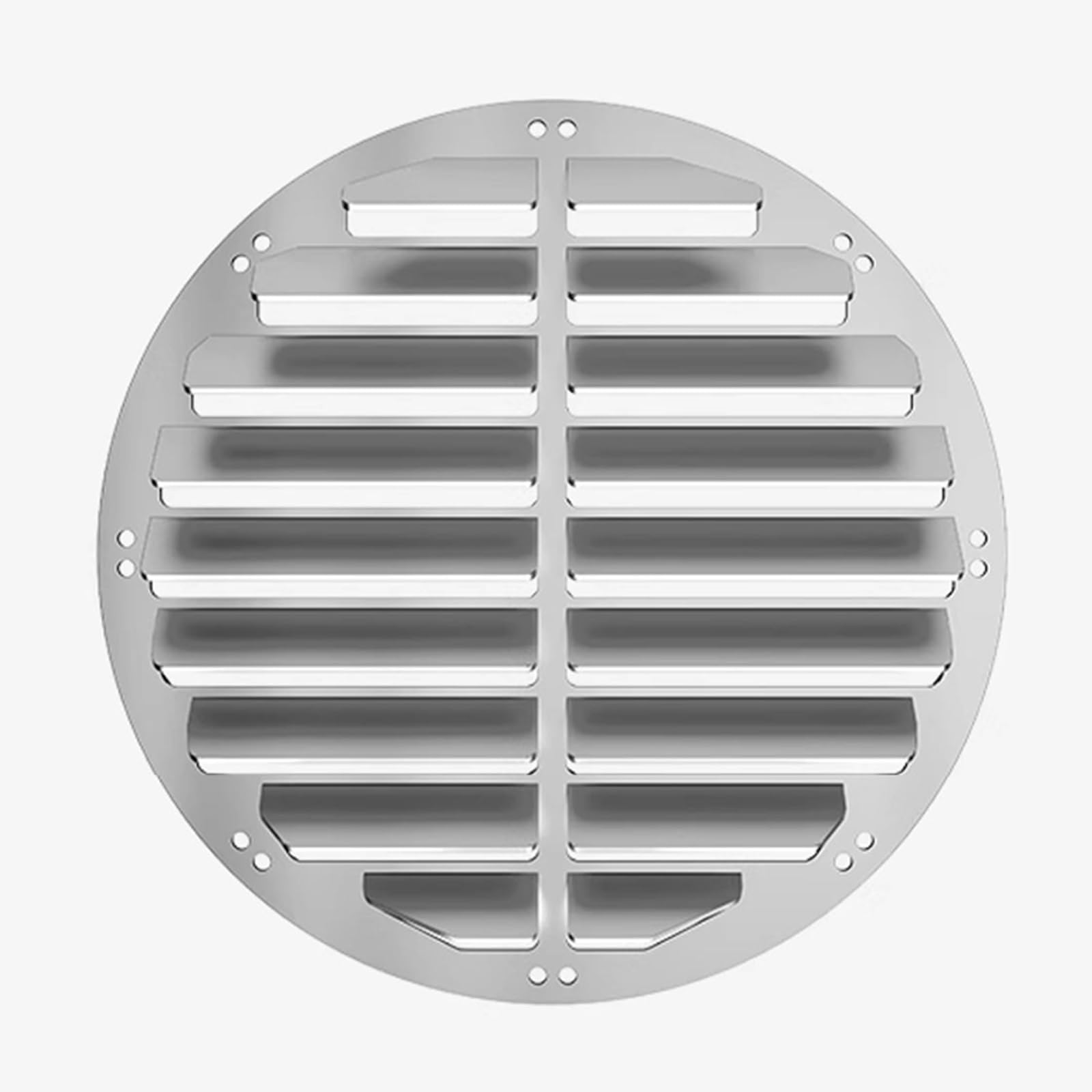 Copertura per unità CA esterna, deflettore guida vento in acciaio inox, deflettore rotondo da 46 cm per condizionatore d'aria, condensatore e compressore, scudo di dissipazione del calore, protezione