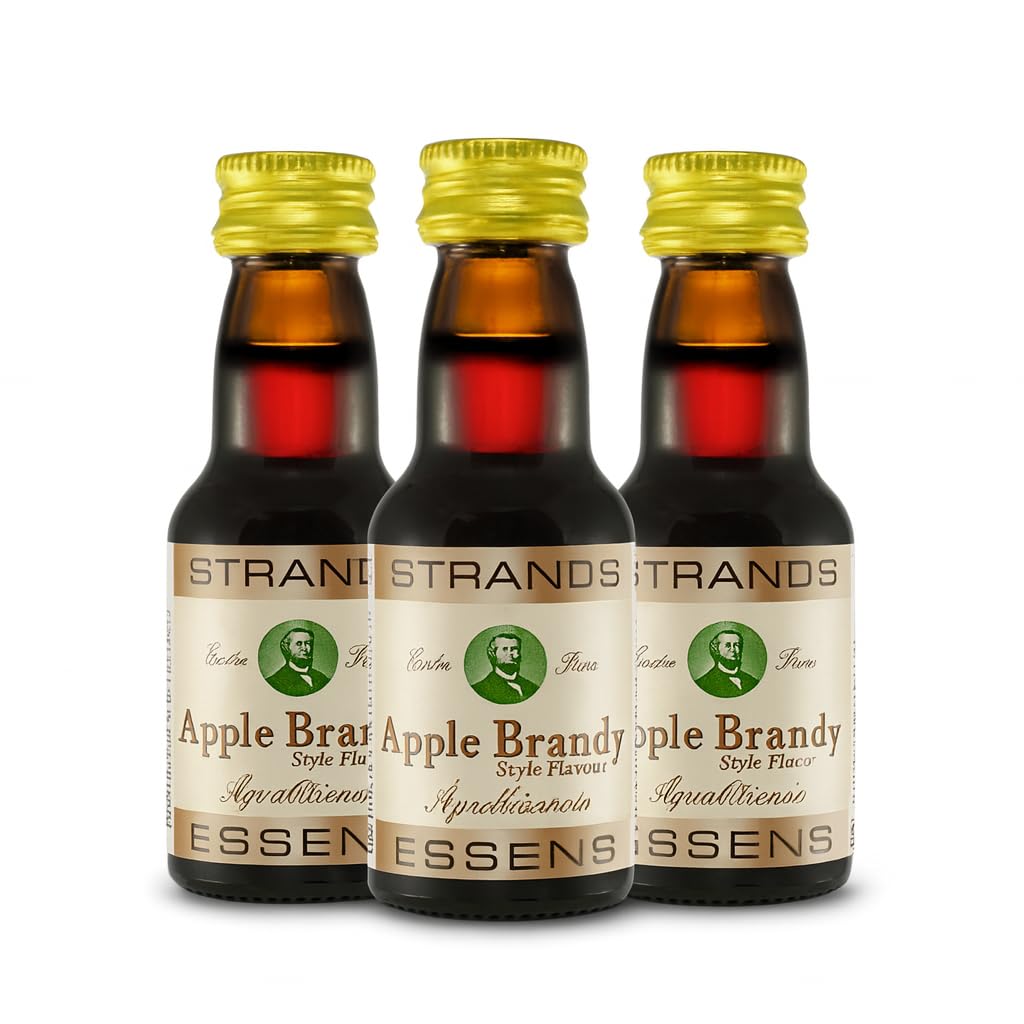 Apfelbrand 3x25 ml – alkoholfreier, Essenz für Wodka, Aroma für Kuchen, Apple Brandy