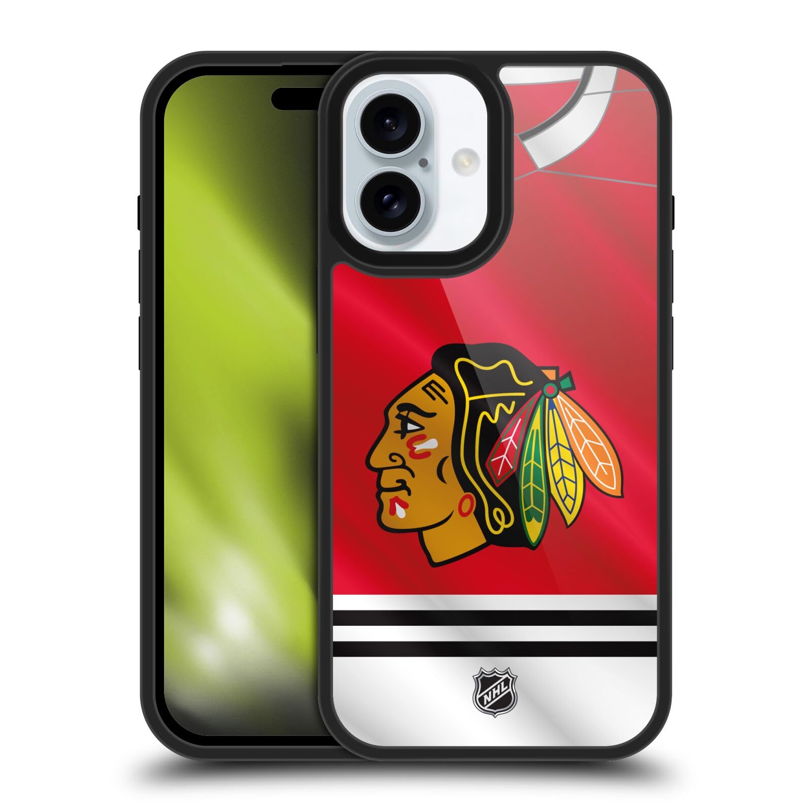 Head Case Designs Offizielle NHL Jersey Chicago Blackhawks Gel Armour Hülle [Militärischer Schutzgrad] kompatibel mit Apple iPhone 16