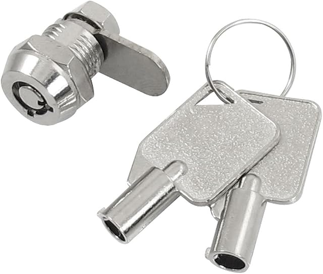 sourcingmap 12mm Thread Household Cupboard Drawer Quarter Turn Cam Lock W 2 Keys