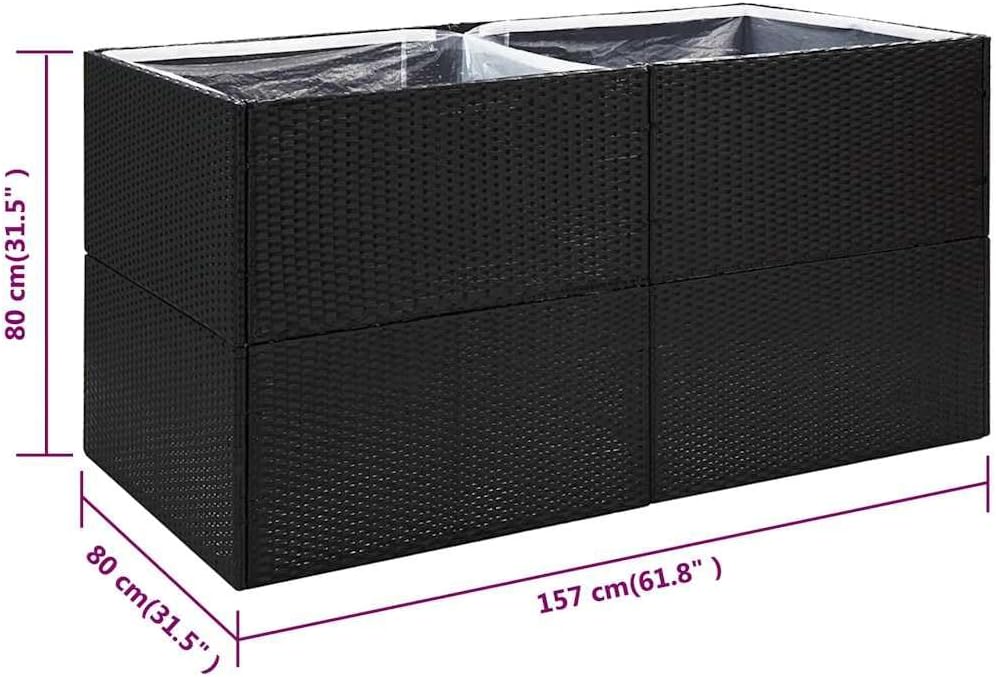 vidaXL Galvanized Iron Gabion Raised Bed - Durable and Weather-, Ideal for Garden Projects - 212.6"x19.7"x19.7" - Silver