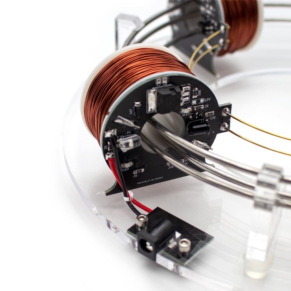 Toplionace Ciclotrone Elettromagnetico Fai da Te a Quattro Bobine Acceleratore Circolare Attrezzatura per Esperimenti Scientifici Modello di Sussidi Didattici per la Fisica