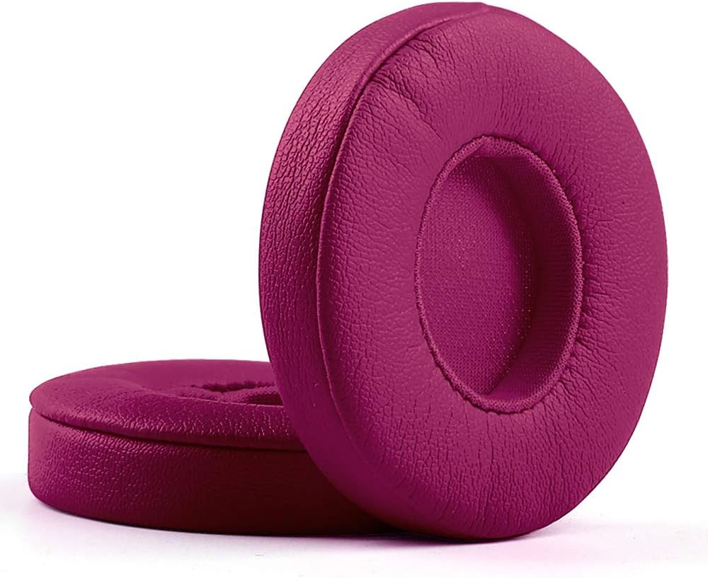 Replacement Solo3 Earpads Foam Ear Pad Cushion Compatible with Beats by Dr. Dre Solo 2.0/3.0 Wireless B0534/A1796 On-Ear Headphones (Dark Brick Red)