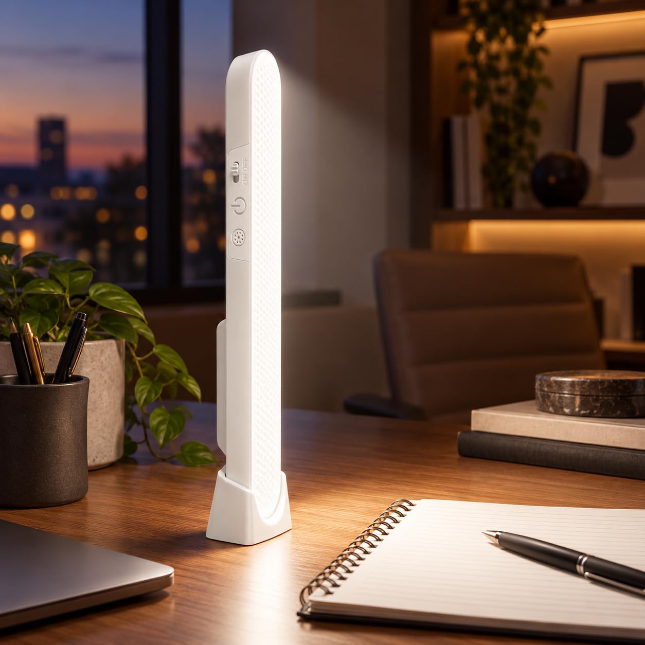 Luminária LED Recarregável Touch com 3 Níveis de Luz, Fixação Magnética e Base