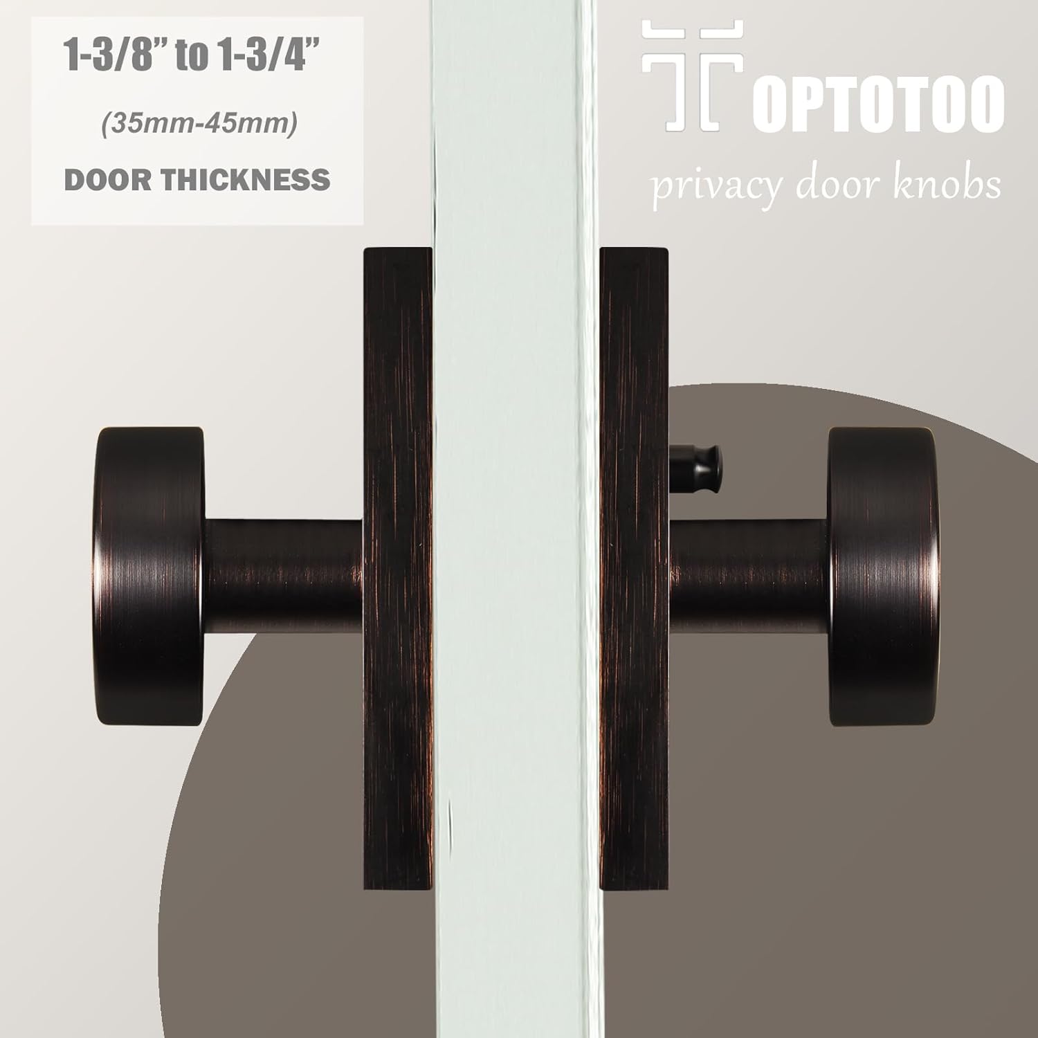 Privacy Door Knobs Interior，Oil Rubbed Bronze Door Knobs with Lock, Antique Vintage Door Knobs for Bedroom Bathroom