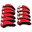 Craftsman Golf 11pcs/Set Neoprene Iron Headcover Set with Large No. for All Brands Callaway,Ping,Taylormade,Cobra Etc. (Black & Red)