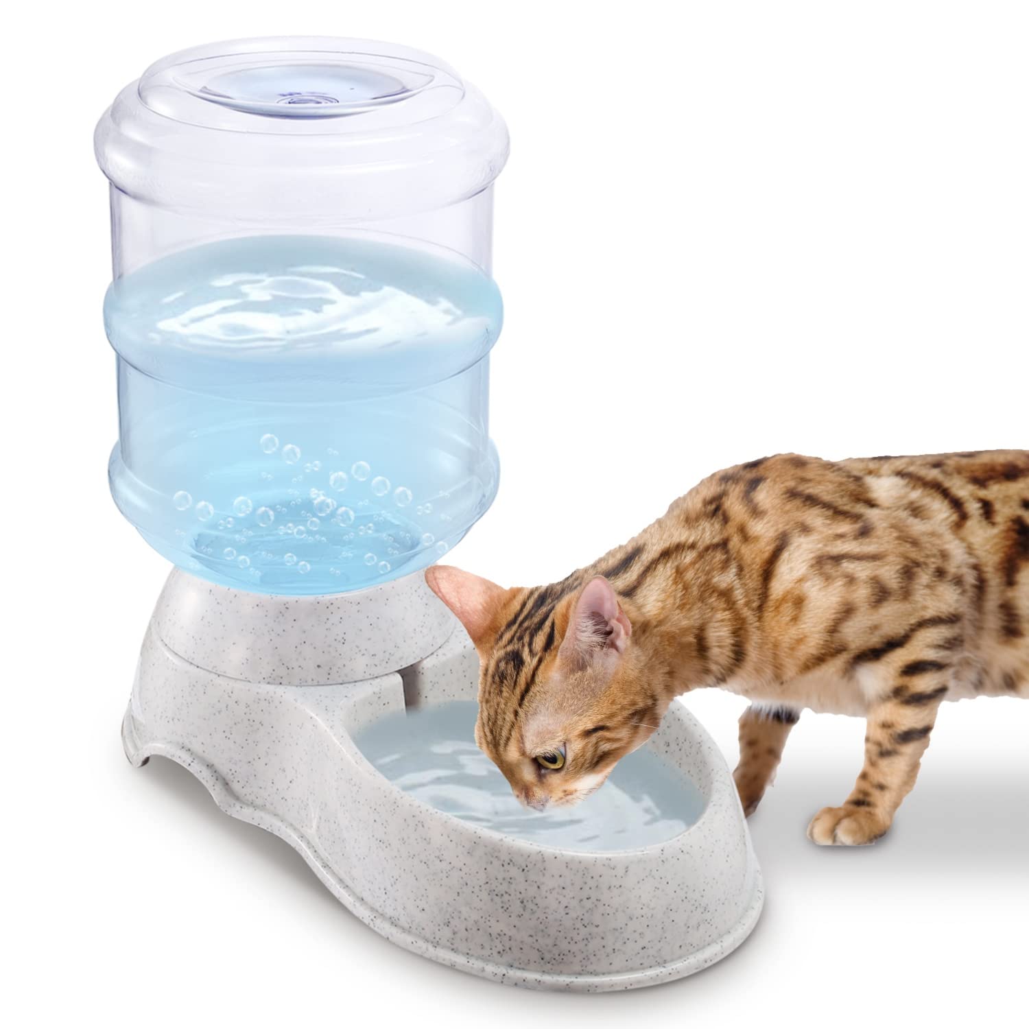 Dog Water Dispenser | Automatic 1 Gallon Cat and Dog Gravity Feeder, Waterer Dispenser Station,Small and Big Pets Water Station, Pet Water Bowl