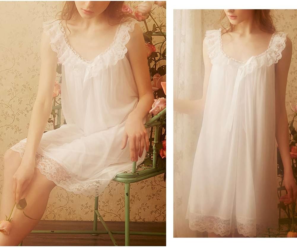 Women's Sleepwear Lace Nightdress Victorian Vintage Nightgown Loungewear Pajamas - Image 3