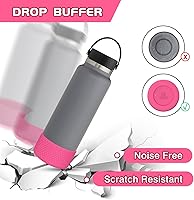 Vista 35 de WUQID Heart Shaped Texture Silicone Boot Compatible with Stanle Quencher H2.0 IceFlow Flip 20oz 30oz 40oz,Hydroo Flask 12-24oz