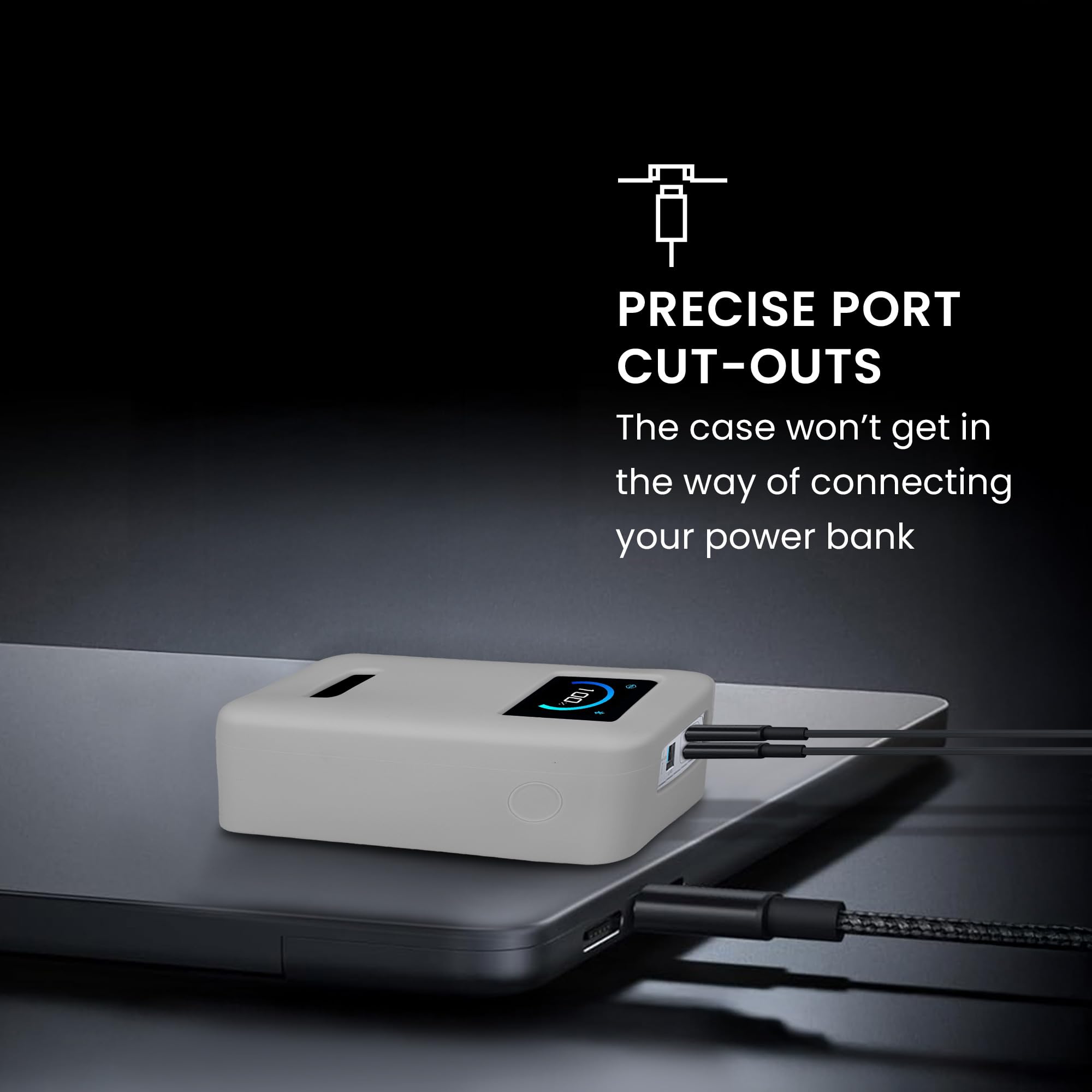 kwmobile Etui kompatybilne z Anker Prime Power Bank 26250mAh 300W Etui - Silikonowe etui ochronne na Power Bank - Ochrona przed wstrząsami do zewnętrznej baterii - Szary