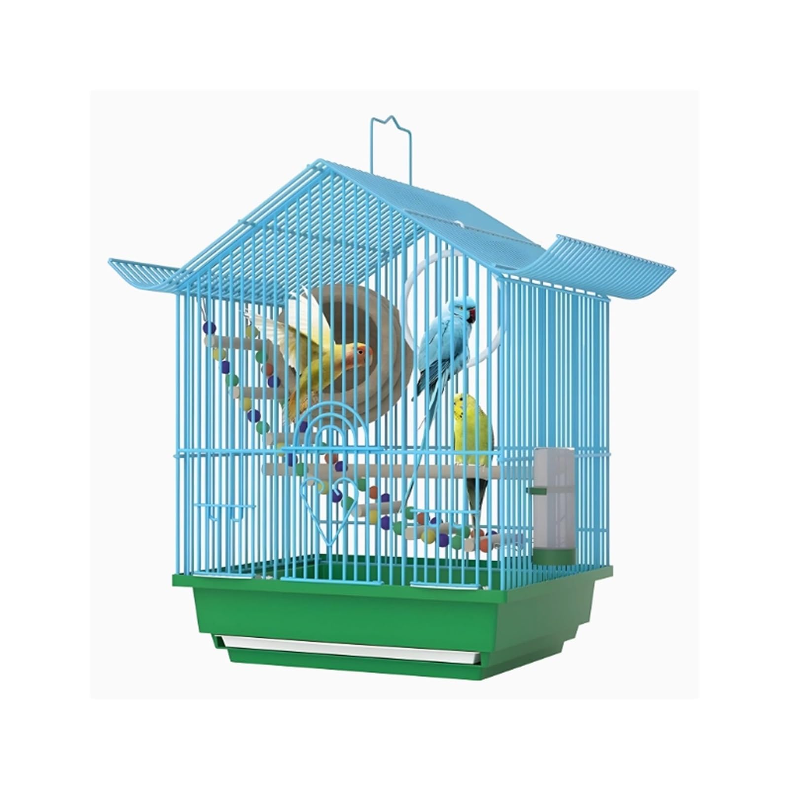 Gabbia per uccelli Gabbia for uccelli ecologica speciale for uso domestico grande gabbia di lusso villa(Blue)