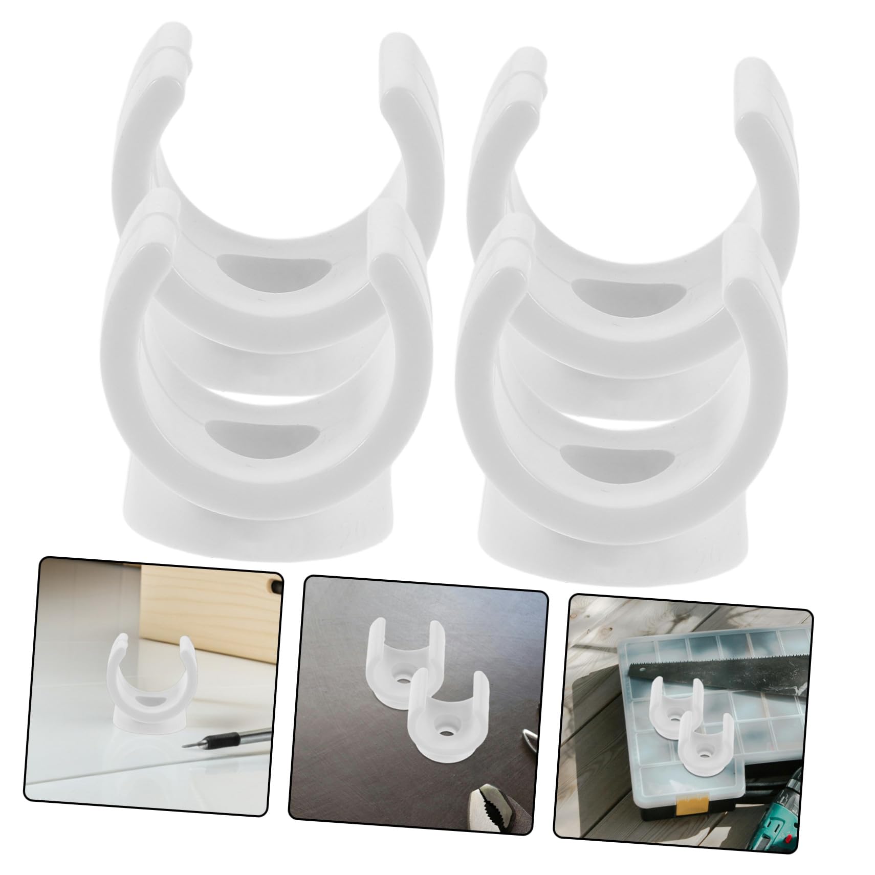 PRETYZOOM 300 Piezas Clips para Tubos PVC Soporte U Forma de Silla Abrazaderas para Tuberías Agua y Conducción Cable Gestión y Resistente