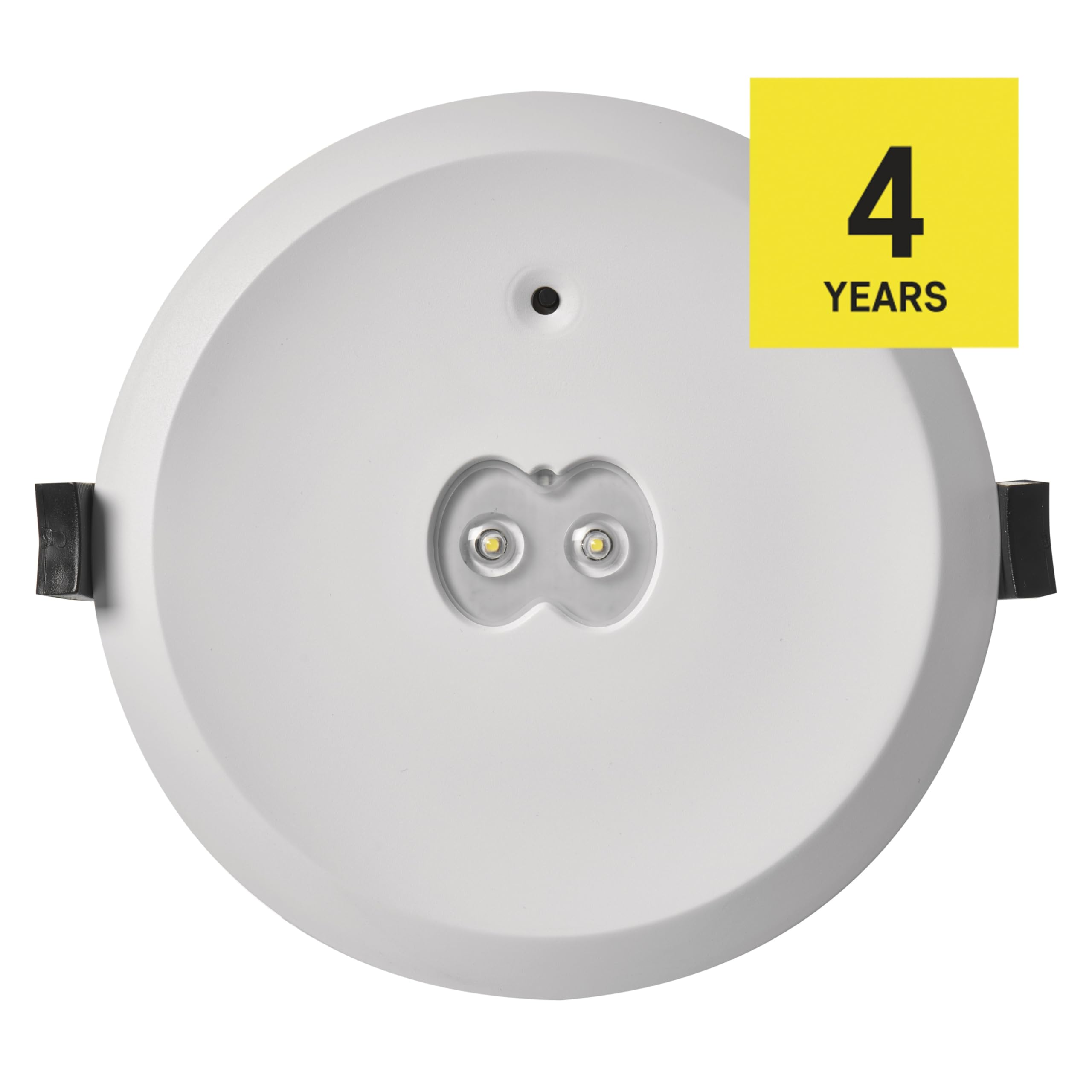 EMOS - Luz LED de seguridad ORSU 6W con 2 lentes y batería - Iluminación antipánico con botón de prueba manual - Modo de emergencia 3 horas - Montaje empotrado - Luz blanca fría - Para interiores